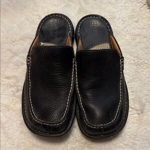 Born Black Leather Men's Slip-On Loafers